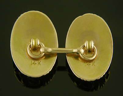 Late Victorian Chinese dragon and turquoise cufflinks. (J9347)