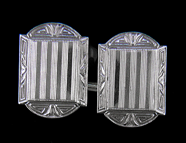 Art Deco cufflinks with an architectural flair. (J8464)