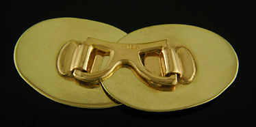 Art Deco radiant wave cufflinks. (J9182)