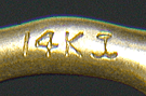 Close up of maker's mark of Krementz & Co. (J7486)