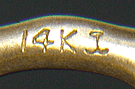 Close up of maker's mark of Krementz & Co. (J8846)