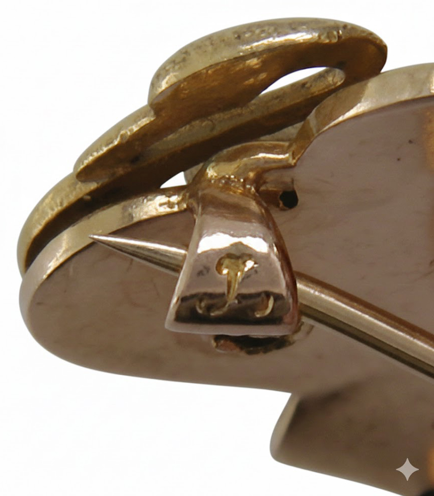 Close-up of Krementz maker's mark. (BR4809)