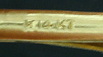 Close up of precious metal marks. (J7174)