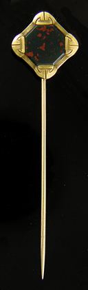 Brassler bloodstone stickpin. (J9060)