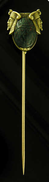 Hans Brassler Egyptian Revival stickpin. (J9136)
