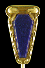 Brassler lapis lazuli stickpin. (J9297)