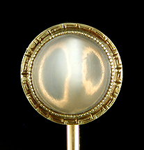 Brassler moonstone stickpin. (J9105)