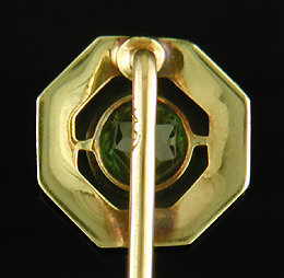 Hans Brassler peridot stickpin. (J9194)