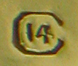 Close-up of Carrington & Co, maker's mark. (J9458)