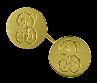 Carrington B monogram cufflinks. (J7513)