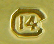 Close-up 0f Carrington & Company maker's mark. (J7513)