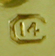Close-up of Carrington maker's mark. (CL9563)