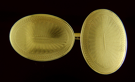 Carrington elegantly engraved cufflinks. (J7263)