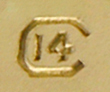 Close-up of Carrington &Comapny maker's mark. (J9447)