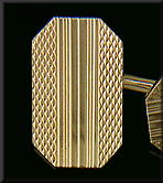Carrington 14kt gold cufflinks. (J8454)