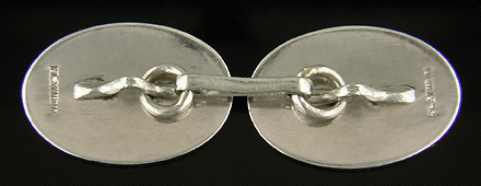 Carrington platinum radiance cufflinks. (J8475)