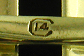 Carrington & Co. sapphire and diamond cufflinks. (J8986)