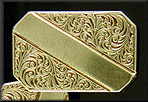 Carter, Gough golden scroll cufflinks. (J8459)