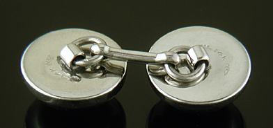 Art Deco hematite cufflinks. (J9334)