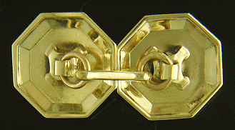 Carter, Gough Sapphire and gold cufflinks. (J8806)