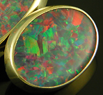 Custom opal cufflinks. (J9468)
