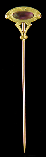 Art Nouveau amethyst stickpin (J9430).