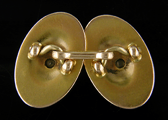 Rear view of antique gold and diamond cufflinks. (J7406)