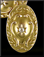 Antique gold and diamond cufflinks. (J7406)