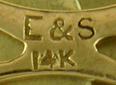 Close-up of Ehrlich & Sinnock maker's mark (J9226)