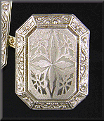 Edwardian platinum on gold cufflinks. (J8535)