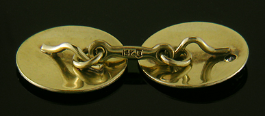 Fritschze Art Deco cufflinks with diamonds. (J9157)