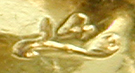 Close-up of L.E. Garrigus maker's mark. (J9363)