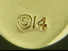 Close-up of George Street maker's mark. (J9418)