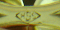 14kt Golden Pinstripe cufflinks (J8739).