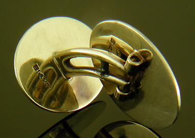 Art Deco pinstripe cufflinks. (J9328)