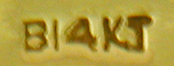 Close-up of B14KT maker's mark. (J9328)