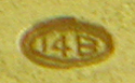 Close-up of Brassler maker's mark. (J9145)