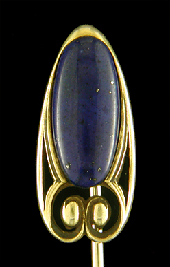 Hans Brassler lapis lazuli stickpin. (J9193)