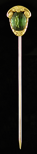 Hans Brassler tourmaline stickpin. (J9395)