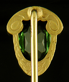 Hans Brassler tourmaline stickpin. (J9395)