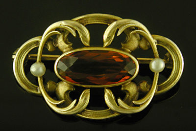 Hayden Wheeler citrine brooch. (BR9559)