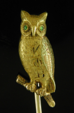 Victorian owl stickpin. (J9249)