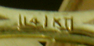 Close up of maker's mark for Irving Heidelscheimer. (J9153)