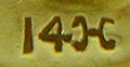 Close-up of Wm. Huger maker's mark. (J9183)