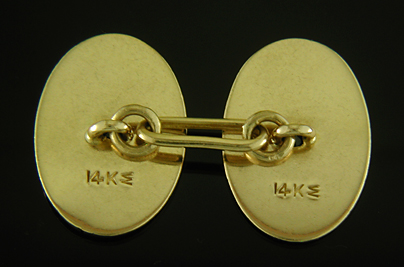 JR Woods Gothic revival cufflinks with sapphires. (J9200)