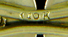 Close-up of Charles Keller maker's mark. (J8999)