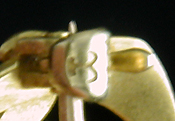 Close-up of Krementz & Company maker's mark. (J9052)