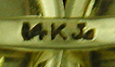 Close-up of Krementz & Company maker's mark. (J9072)