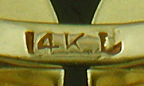 Close-up of Krementz & Company maker's mark. (J9242)