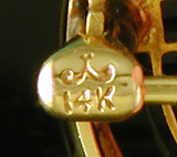Close-up of Krementz maker's mark. (BR9644)